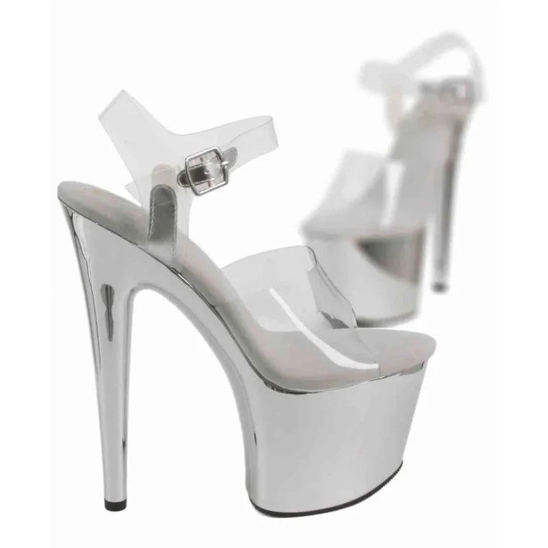 SandalenmittransparentemDekolleté.Absatz15,5cm