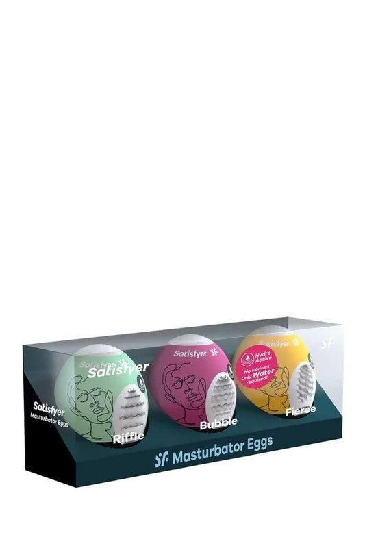 SatisfyerMasturbatorEgg3erSetRiffle,Bubble,Fierce