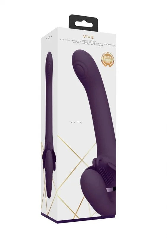 SATU–PulseWave&VibratingG-SpotStrapOn