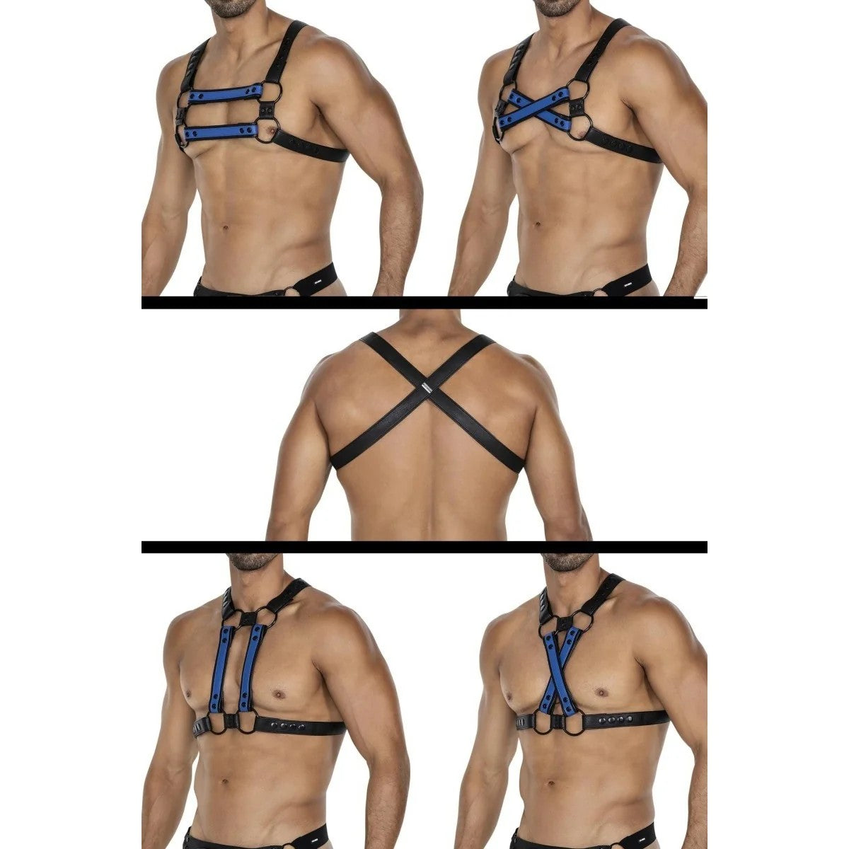 SCHWARZ/BLAUERBRUST-HARNESS06VONCUT4MEN