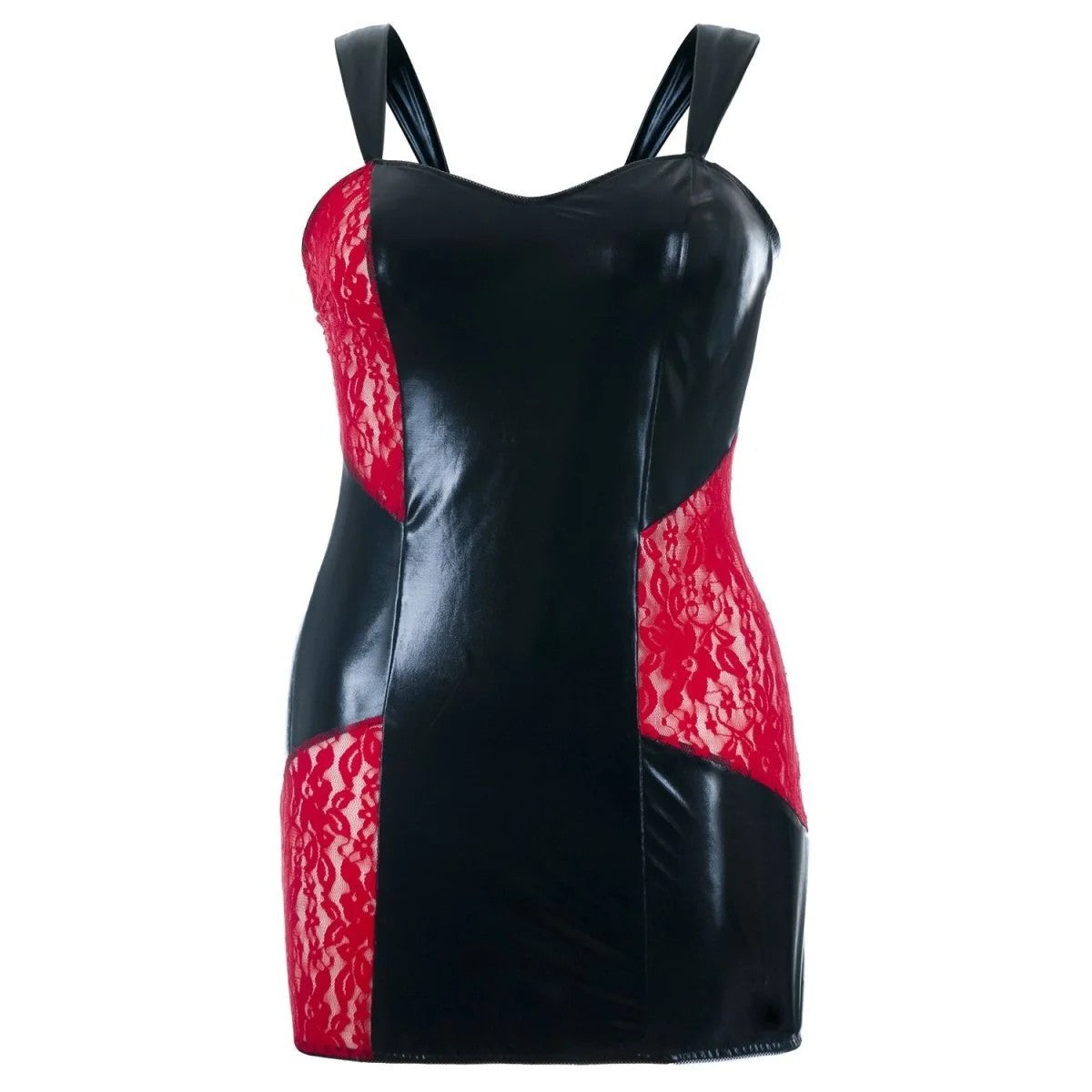 SCHWARZ/ROTESWETLOOKCHEMISESB/1006SEXYBASEKOLLEKTIONBYANDALEA