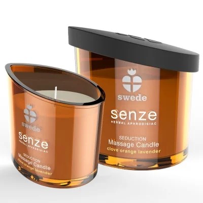 SenzeSeductionMassagekerze–Nelke,Orange,Lavendel|Swede