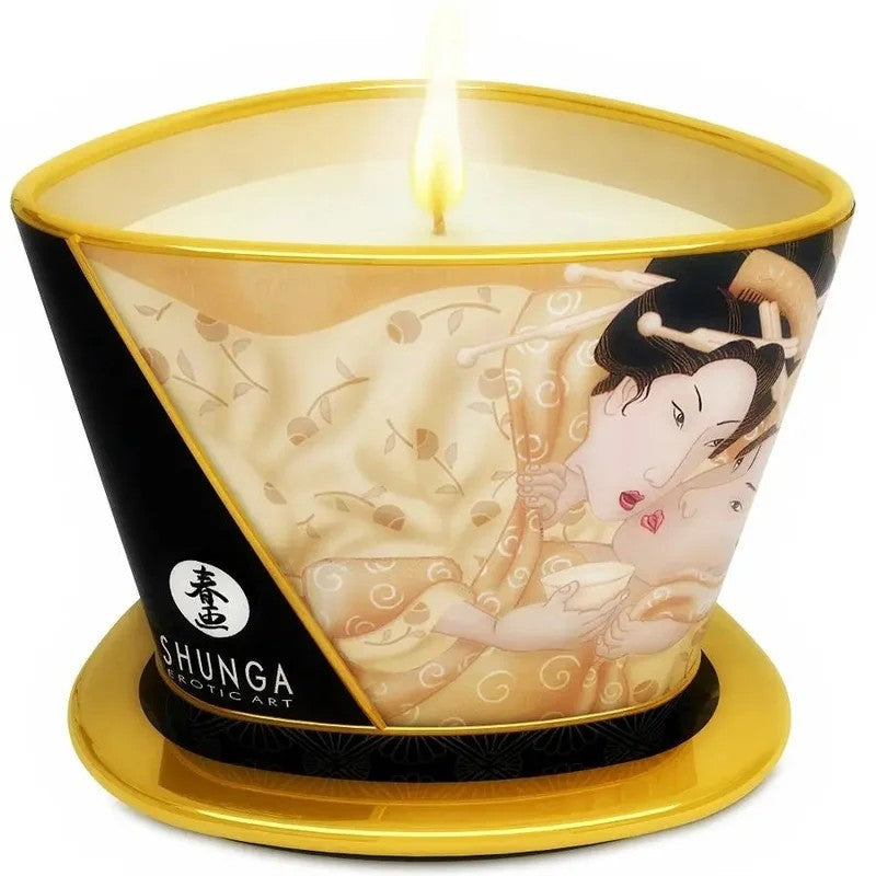 SHUNGA–MINICARESSBYCANDELIGHTVANILLEMASSAGEKERZE170ML