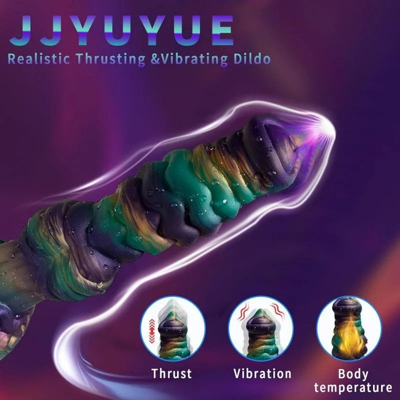 SpiralstimulationG-PunktVibratingFantasyDrakesDick–KabellosesMasturbationstoolausSilikonmitFernbedienung