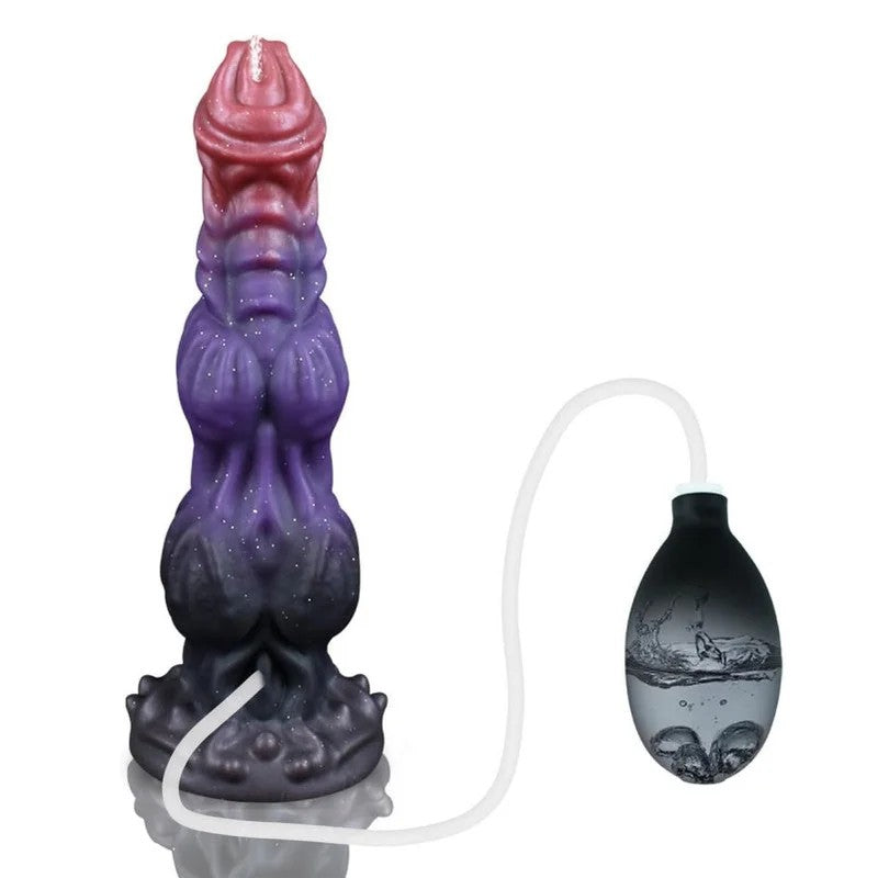 SquirtingFantasySilikon-Drachendildo–VaginalesMasturbationswerkzeugmitanschwellenderTexturundkünstlicherSperma-Injektion