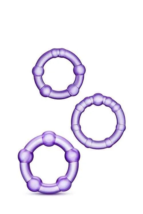 StayHardBeadedCockringsPurple