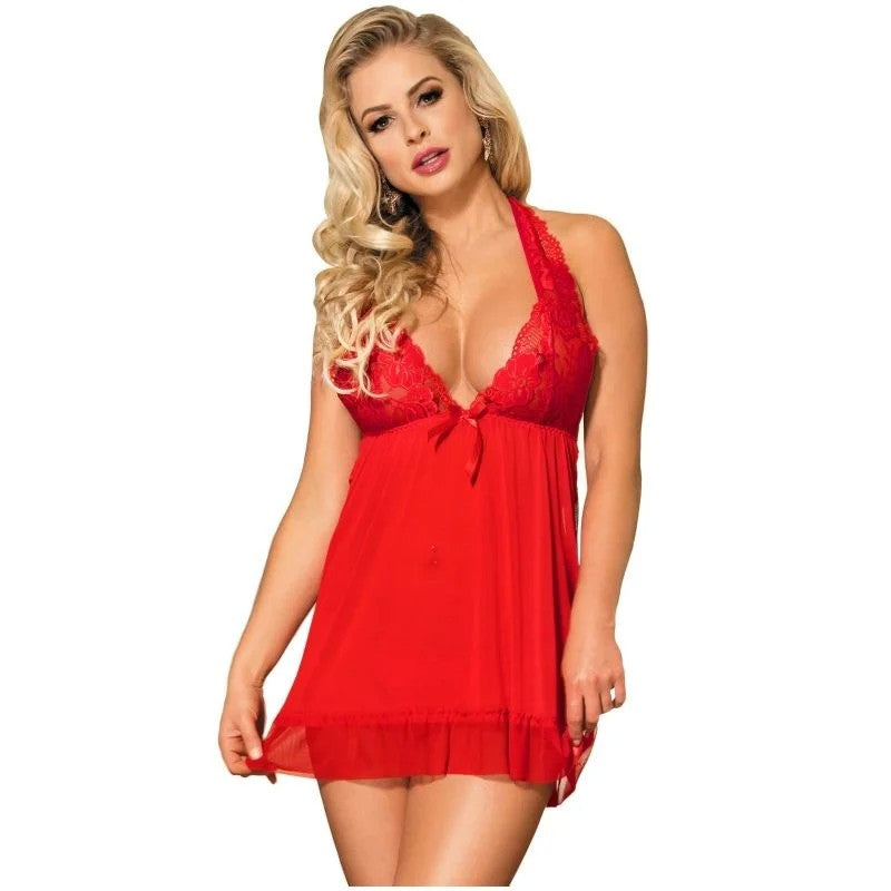 SUBBLIME–BABYDOLLROTEBLUMENMOTIVEINBRÜSTENL/XL