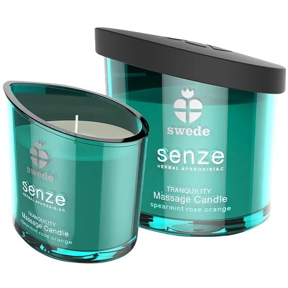 Swede–SenzeTranquilityMassageCandleSpearmintRoseOrange150ml