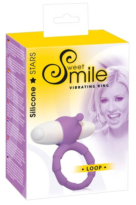 SweetSmilePenisringmitMini-Vibrator„Loop“Purple