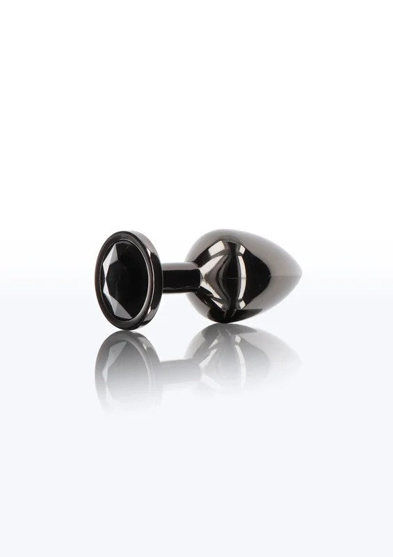 TaboomaluminumanalplugwithrhinestoneSblack2.7cm