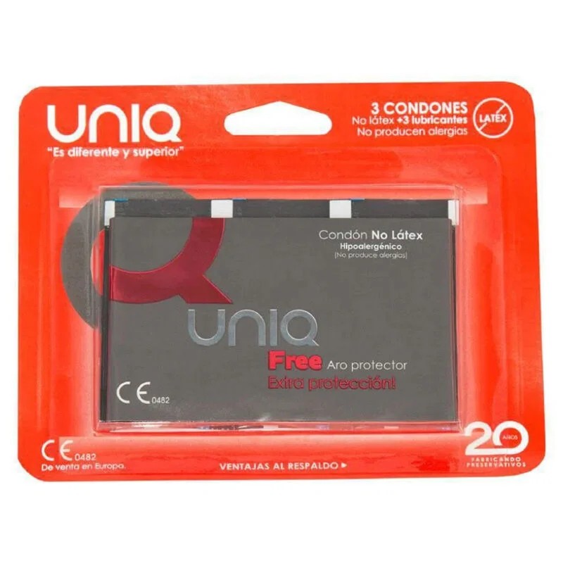 UNIQ–FREELATEXFREIEKONDOMEMITSCHUTZRING3EINHEITEN