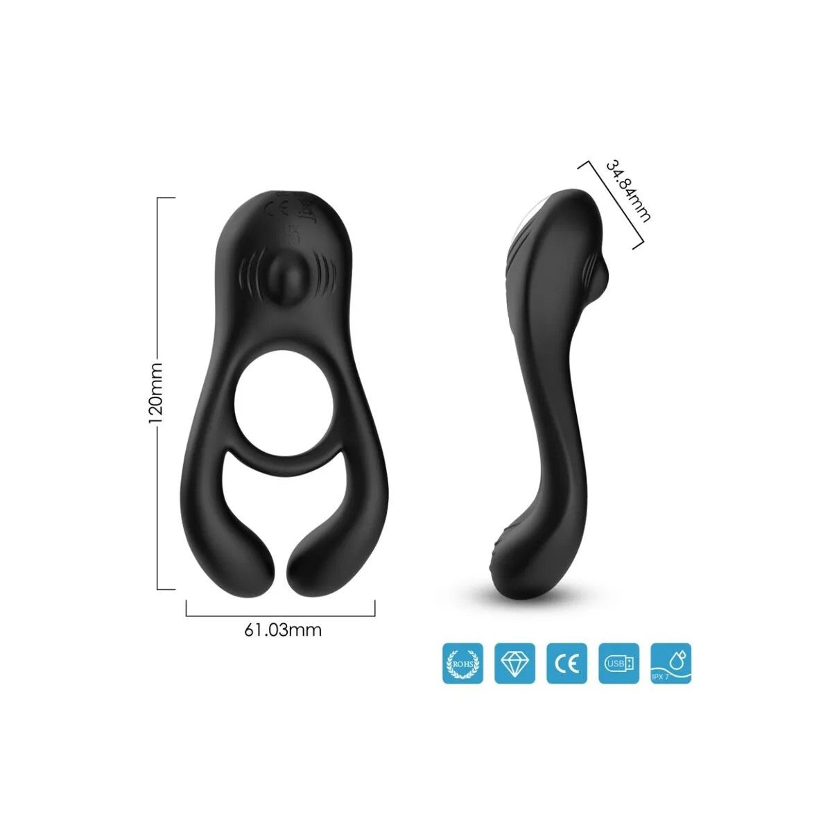 VEYRONDOPPELVIBRATOR-RINGSPIELZEUGFÜRPAARESCHWARZVONARMONYFORHIM