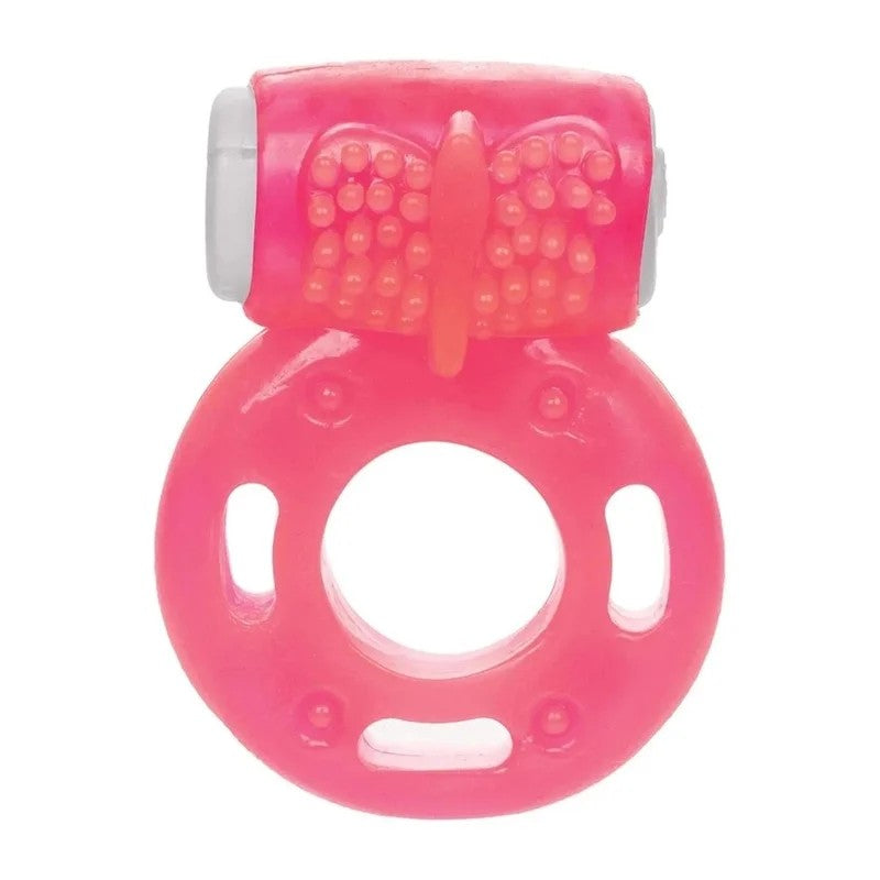 VibrationsringmitKlitorisstimulator–Rosa,einmaligeVerwendung