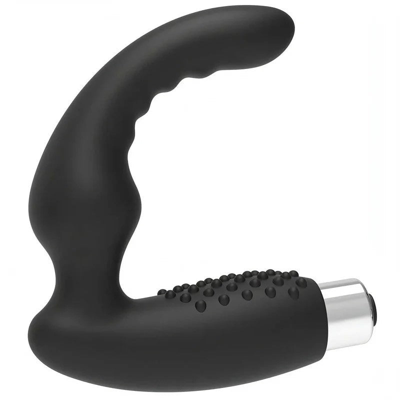 WiederaufladbarerSilikon-Prostatamassagermit10Vibrationsmodi–Schwarz