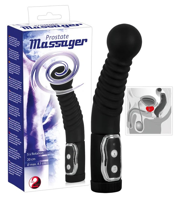 You2Toys–ProstatavibratormitRotation(schwarz)