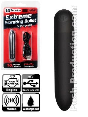 10FunctionExtremeVibratingBullet–Rechargeable