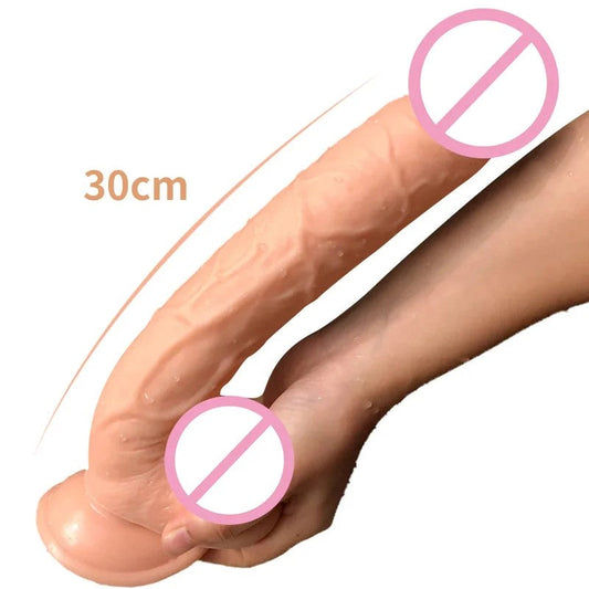 12ZolllangerDildoButtPlug–realistischeDildosVaginaProstata-Massagegerät