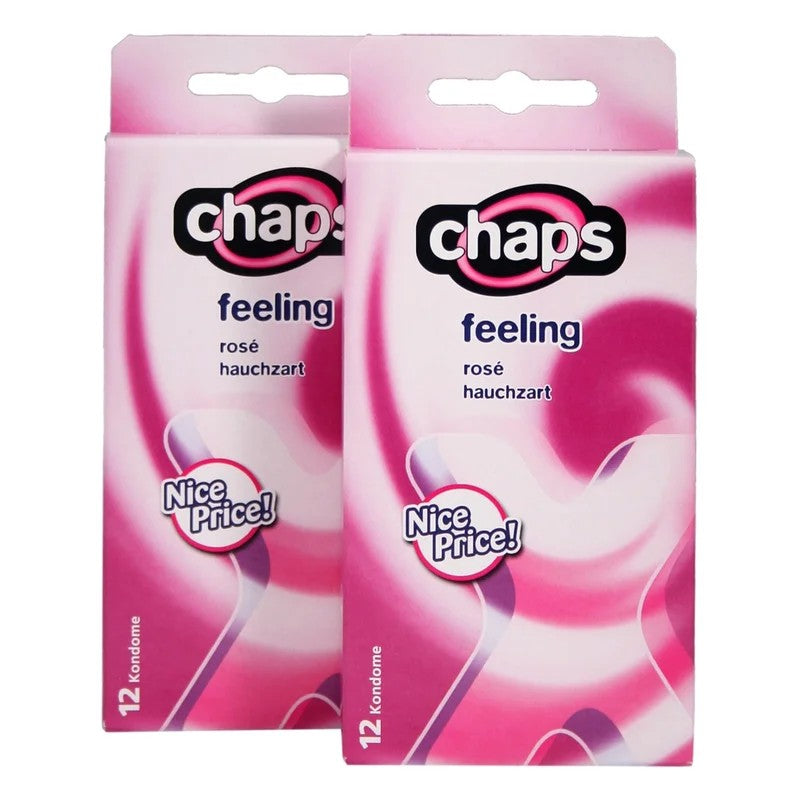24er(2x12)ChapsFeelingKondomeExtraDünn,Gefühlsecht,Pink