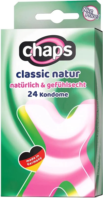 24erChapsClassicNaturKondomeGefühlsechtFeuchtFarbeTransparent