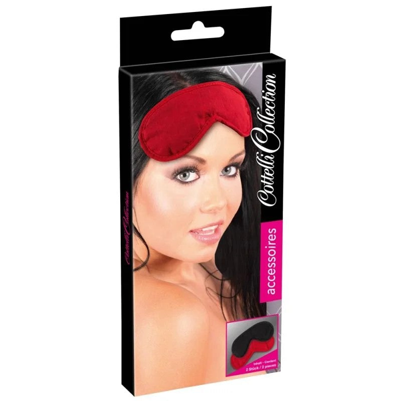 2er-SetAugenmasken,rotundschwarz