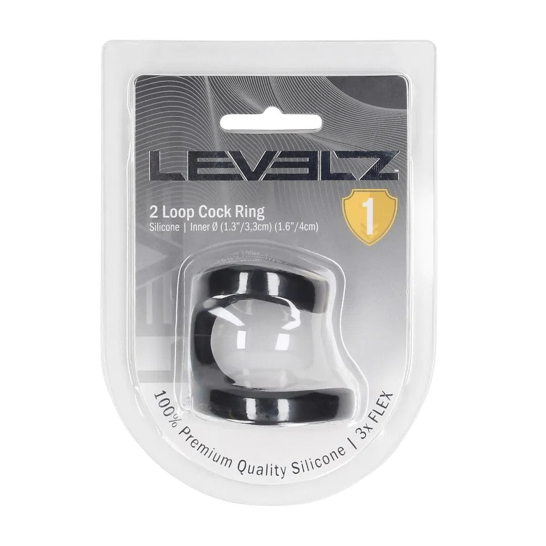 2LoopSiliconeCockring–Black