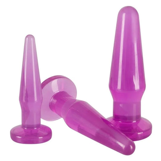 3-teiligesAnalplugset»AnalTraining«,lila