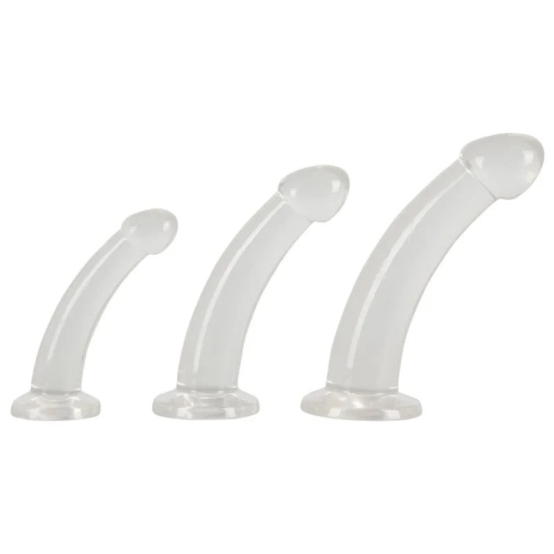 3-teiligesDildo-Set„AnalTraining“,verschiedeneGrößenundGewichte,starkerSaugfuß