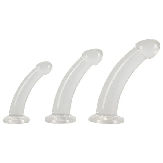 3-teiligesDildo-Set„AnalTraining“,verschiedeneGrößenundGewichte,starkerSaugfuß