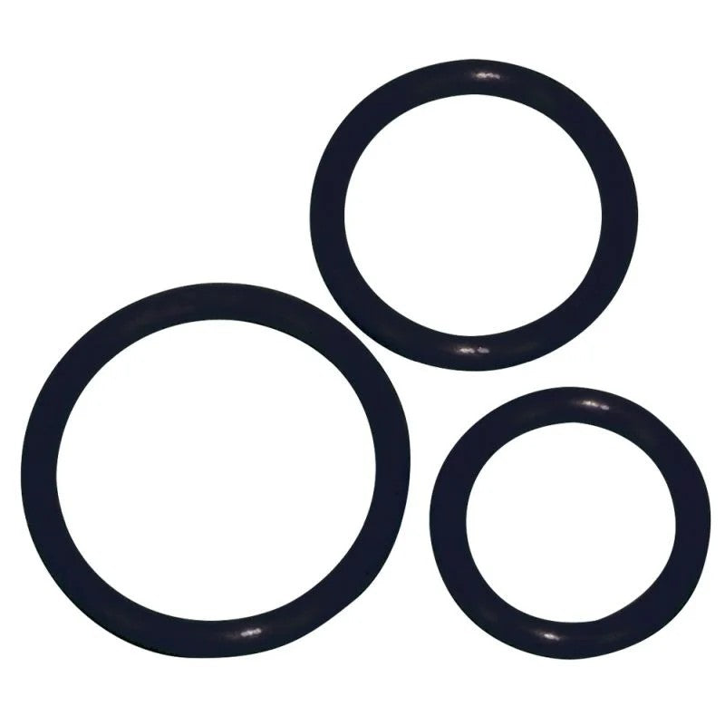3-teiligesPenisring-Set,schwarz