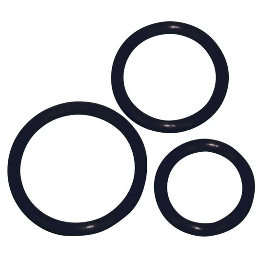 3-teiligesPenisring-Set,schwarz