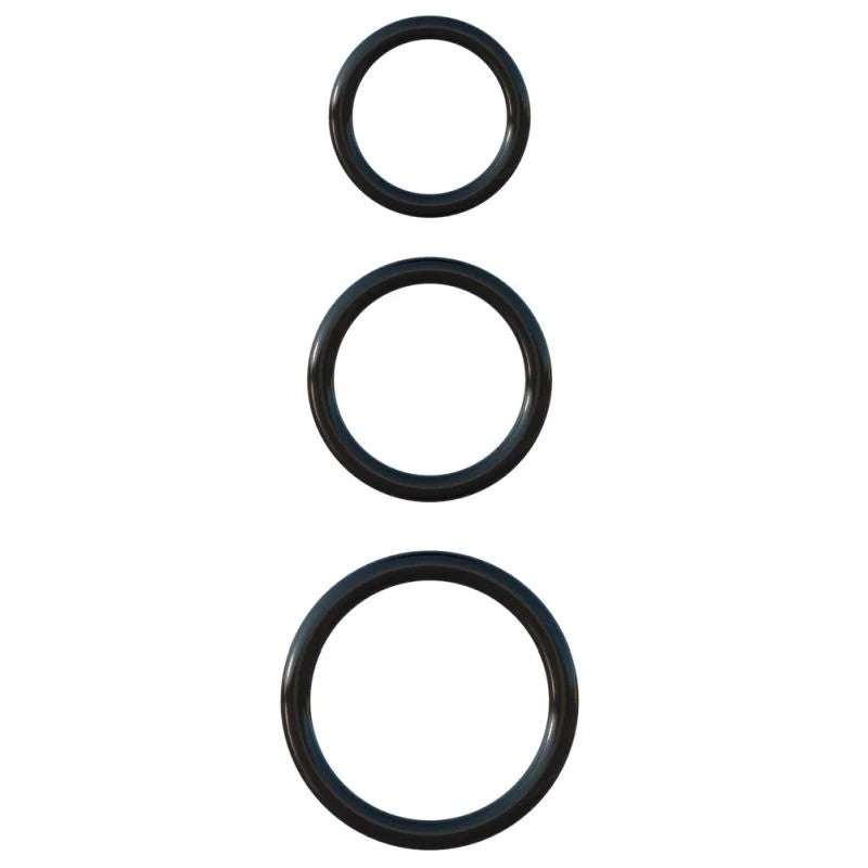 3-teiligesPenisring-Set„Silicone3-RingStaminaSet“,ausSilikon