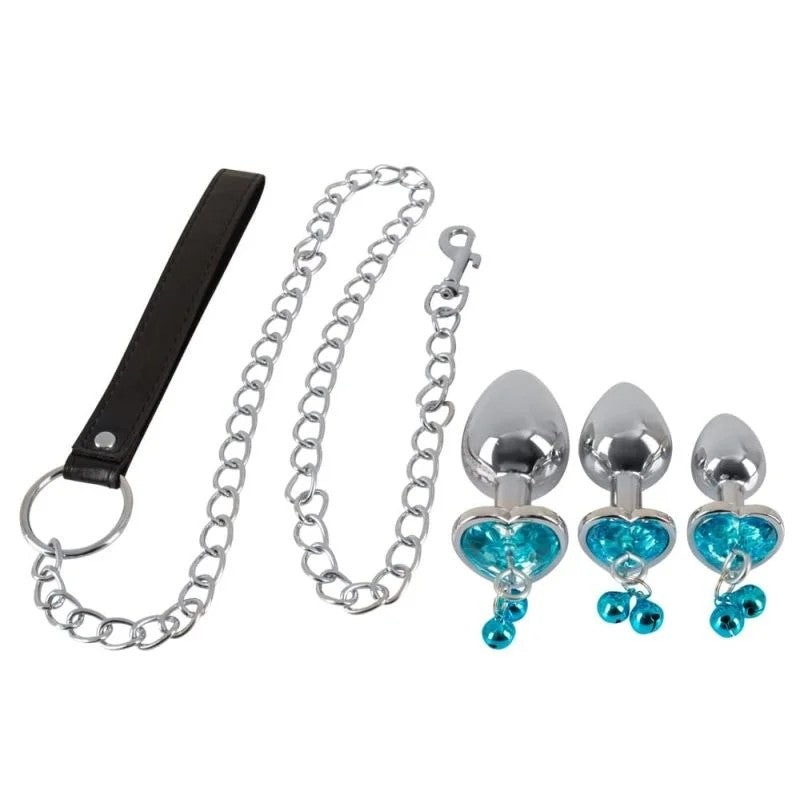 4-teiligesAnalplugset„ButtPlugSetwithaLeash“inklusiveLeine