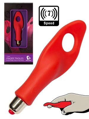 7SpeedFingerTinglesKlitorisVibrator–VividRed