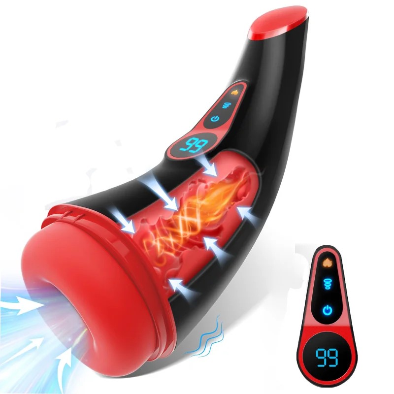 Acmejoy–Blowhorn9Suction&VibrationHeatingStrokerwithVoice&LCDDisplay