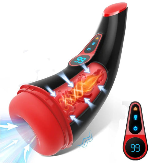 Acmejoy–Blowhorn9Suction&VibrationHeatingStrokerwithVoice&LCDDisplay