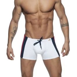 AddictedSwimwearStripedBoxer–White