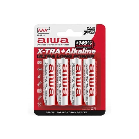 AIWA–X-TRAALKALINEAAAALKALINEBATTERIELR03BLISTER*4VONAIWA