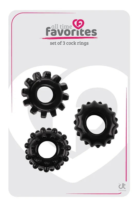 AllTimeFavorites–SetOf3CockringsBlack