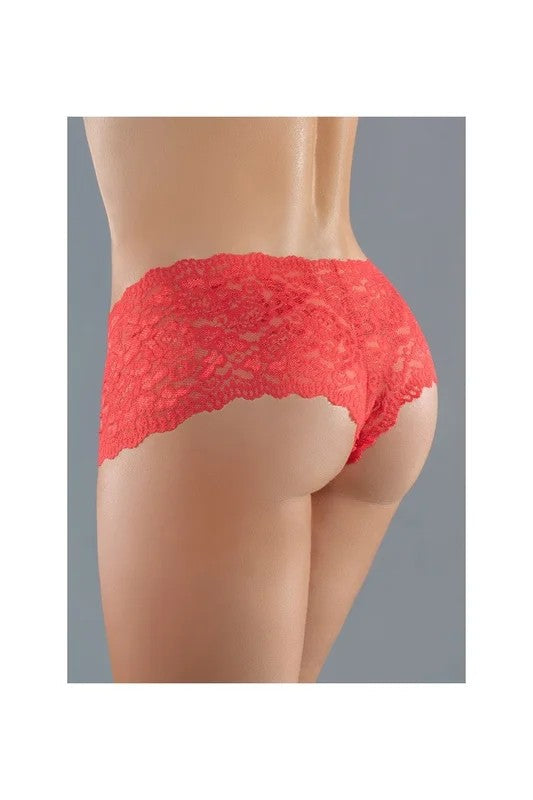 Allure–Adore„CandyApple“Panty(schrittoffen)–rot