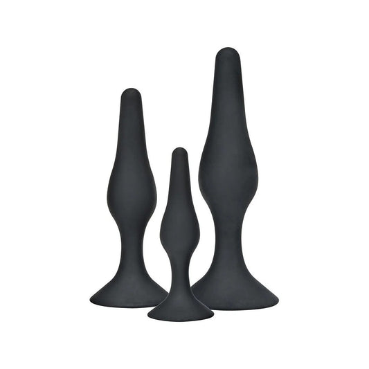 ANALPLAYCURVYCOMPANIONSANALPLUG3STÜCKSCHWARZVONTOYJOY