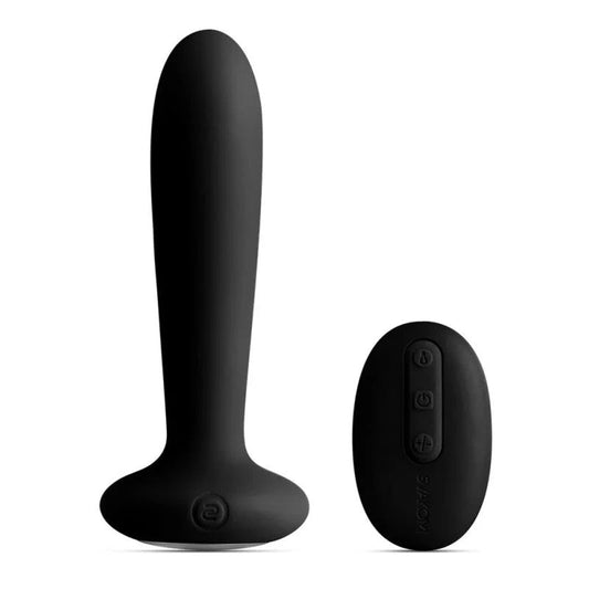 Analplug„Primo”,12cm,mitVibrationundFernbedienung,schwarz