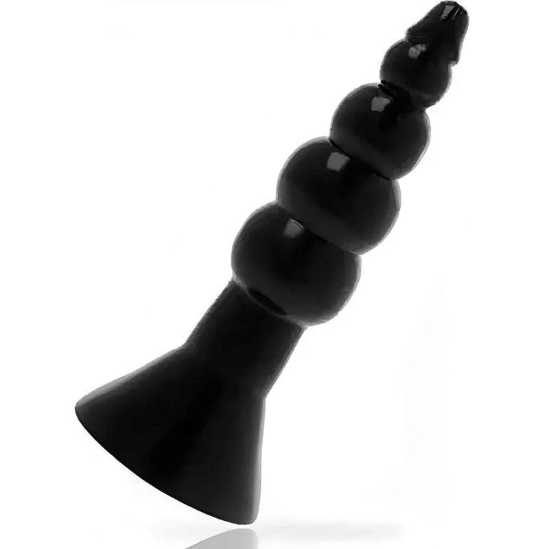 AnalplugmitkonzentrischenRingen–17cm,Schwarz
