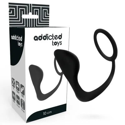 AnalPlugMitSchwarzemPenisring|AddictedToys