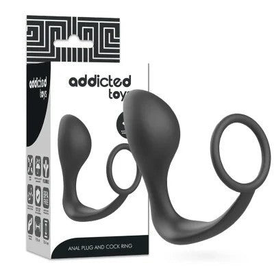 AnalplugMitSchwarzemSilikonring|AddictedToys