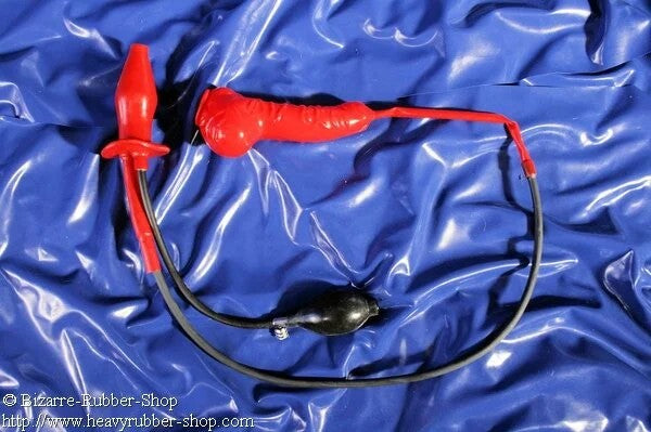 Anat.testiclecondomwithinflatableplugbluemetallic