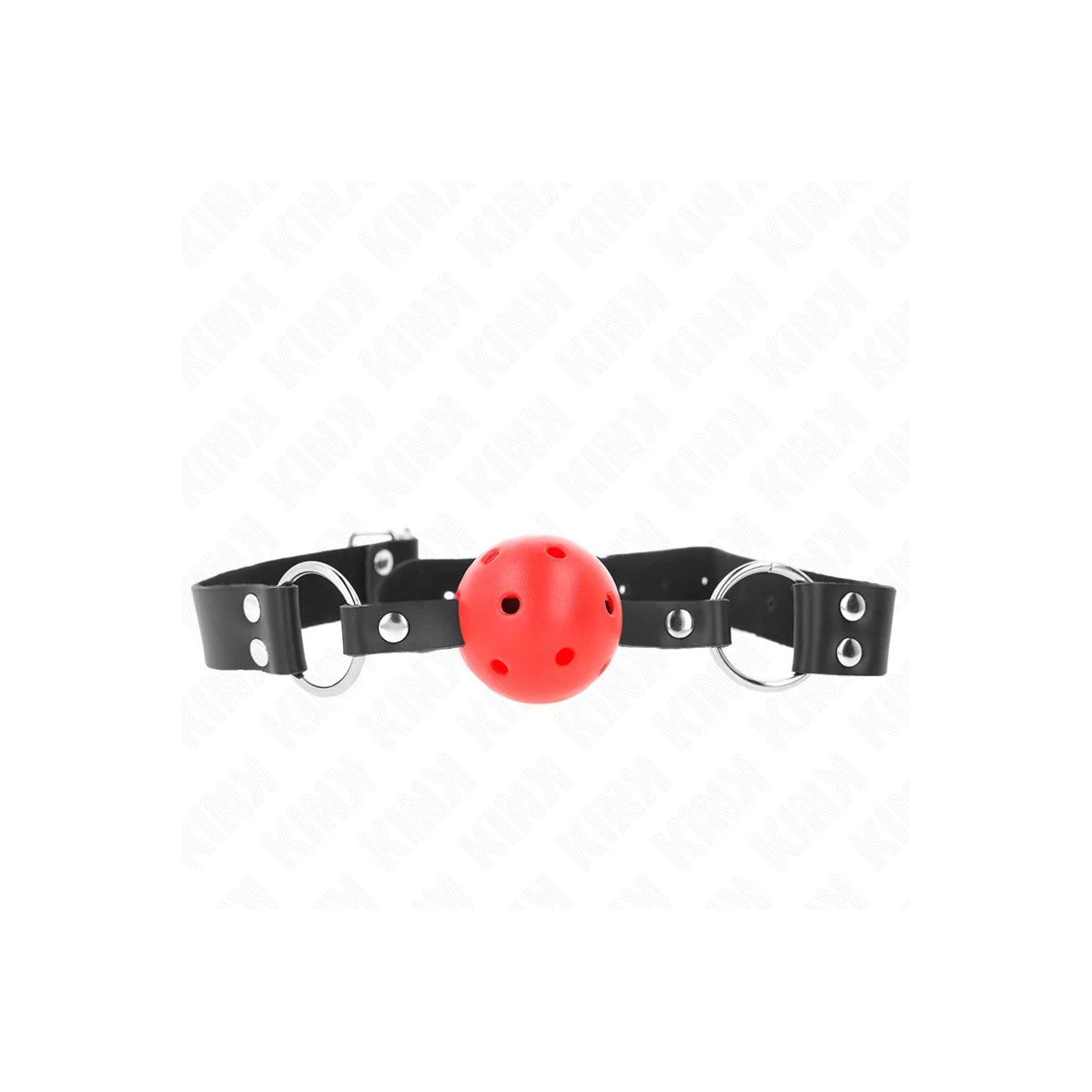ATMUNGSAKTIVERBALL4CMKNEBELMITDOPPELNIETROT62,5X2,5CMVERSTELLBAR42-58CMVONKINKCOLLAR&GAG