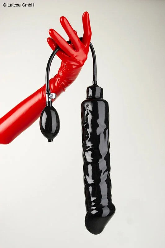 AufblasbarerDildo30cm,optionalmitfestenweichenKernschwarzohnefestenweichenKern