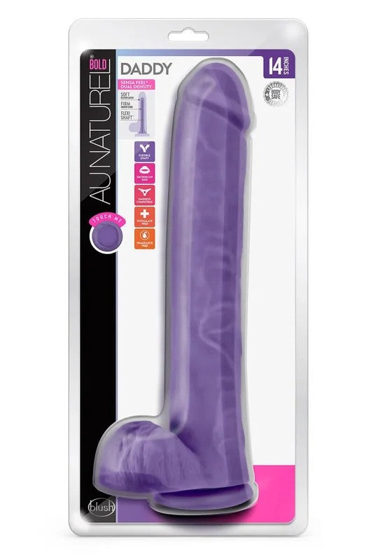 AuNaturelBoldDaddy14″DildoPurple–35,5cm