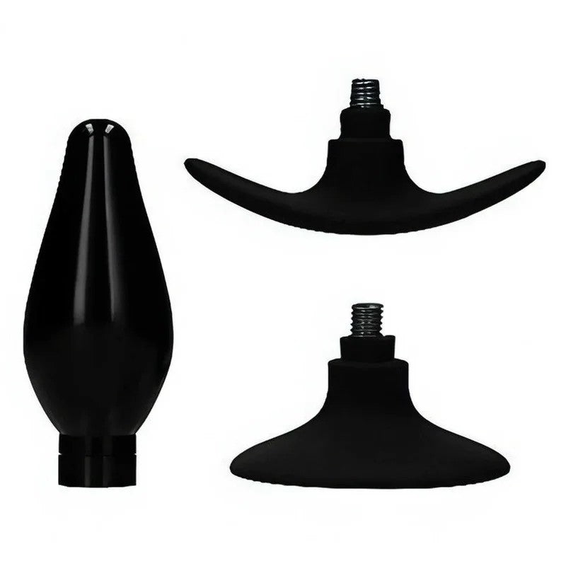 AustauschbaresButtplug-Set–AbgerundetesMedium–Schwarz