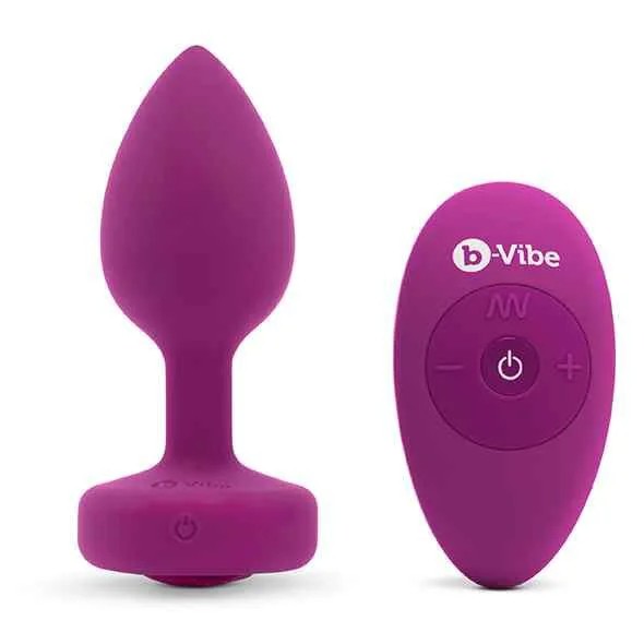 B-VibeVibratingJewelPlugS/MPinkRuby